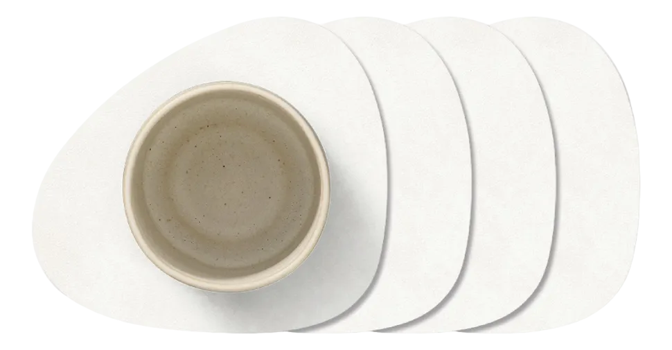 Lind DNA Onderzetter Glass Mat Circle Corduroy Nupo Nomad Grey (Set van 4) Online