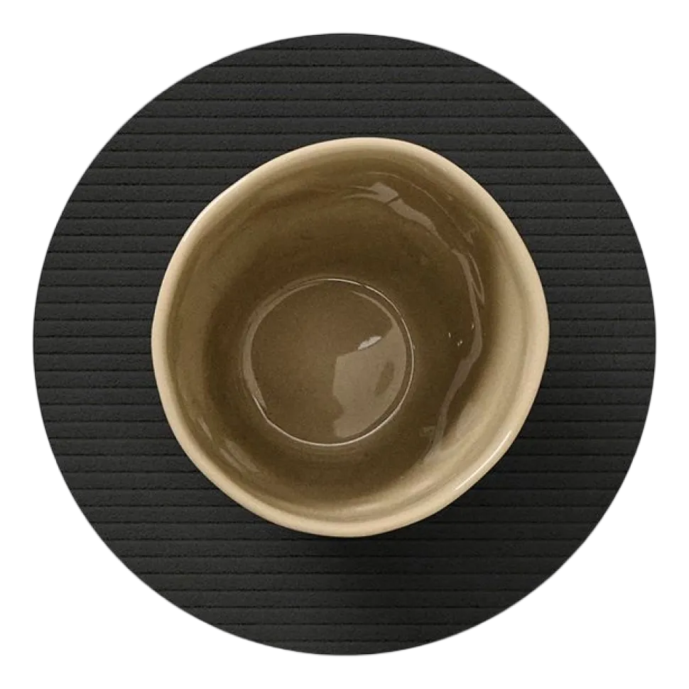 Lind DNA Onderzetter Glass Mat Circle Corduroy Nupo Olive Green (Set van 4) Discount