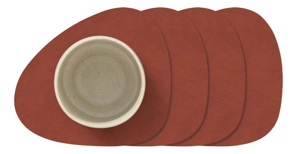 Onderzetter Lind DNA Glass Mat Curve Nupo Sienna (Set van 4)