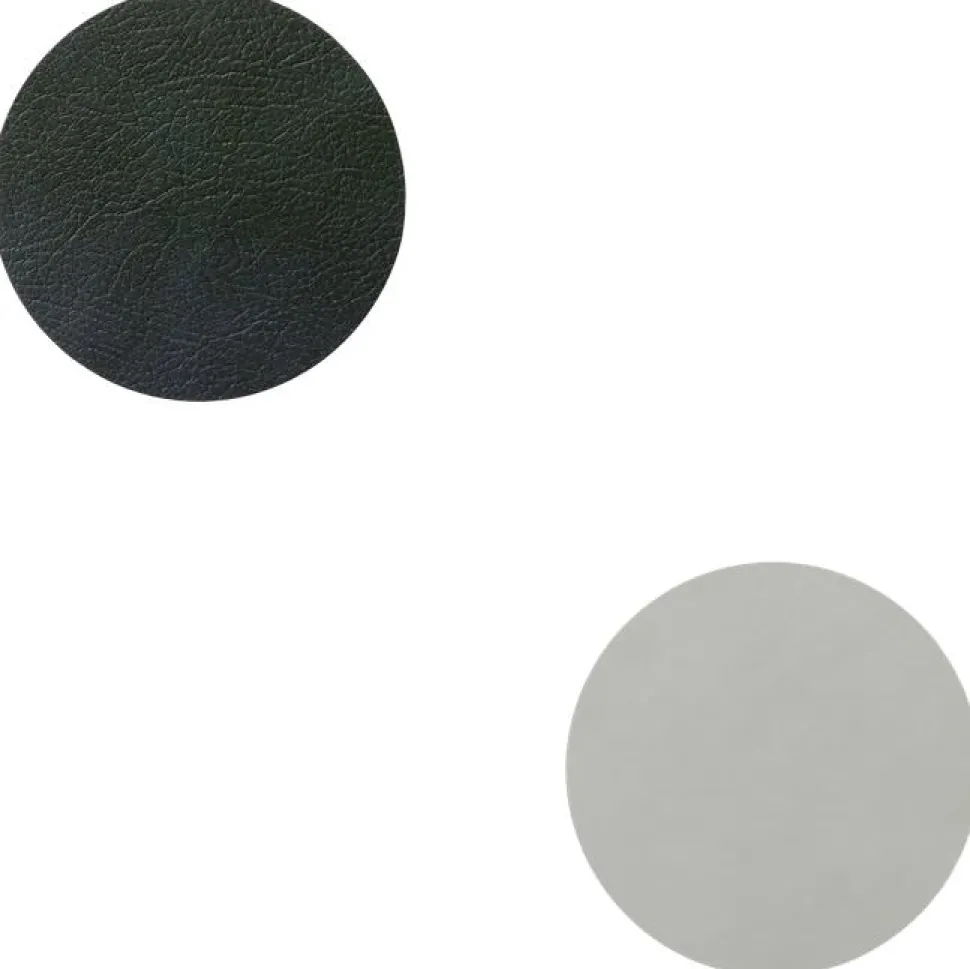 Onderzetter Lind DNA Glass Mat Double Circle Cloud Nupo Black Metallic (Set van 4)