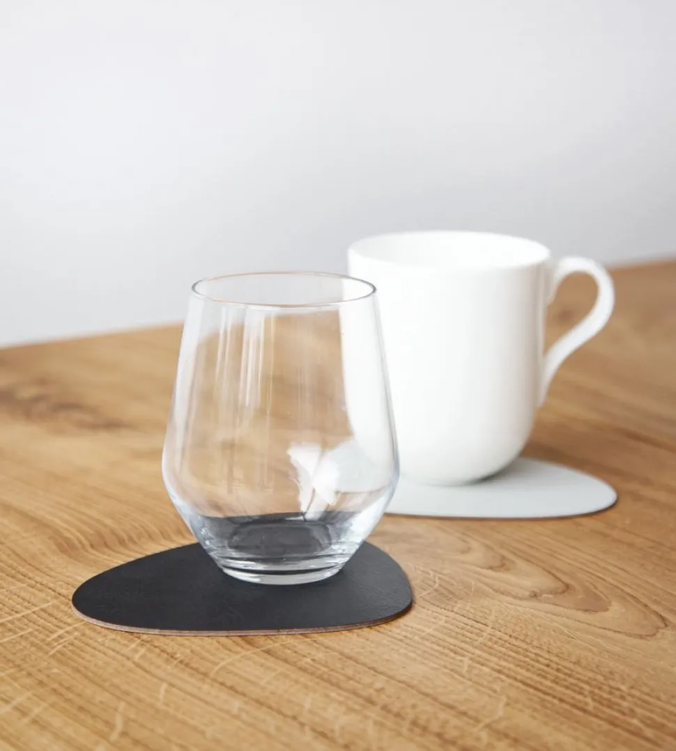Onderzetter Lind DNA Glass Mat Double Curve Cloud Nupo Black Metallic (Set van 4)