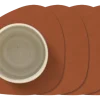 Lind DNA Onderzetter Glass Mat Curve Corduroy Nupo Rust (Set van 4)