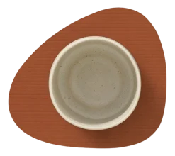 Lind DNA Onderzetter Glass Mat Curve Corduroy Nupo Rust (Set van 4)