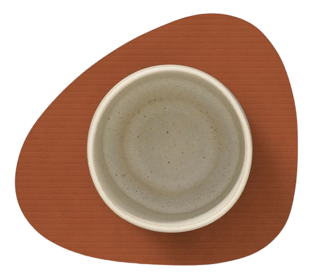 Lind DNA Onderzetter Glass Mat Curve Corduroy Nupo Rust (Set van 4)