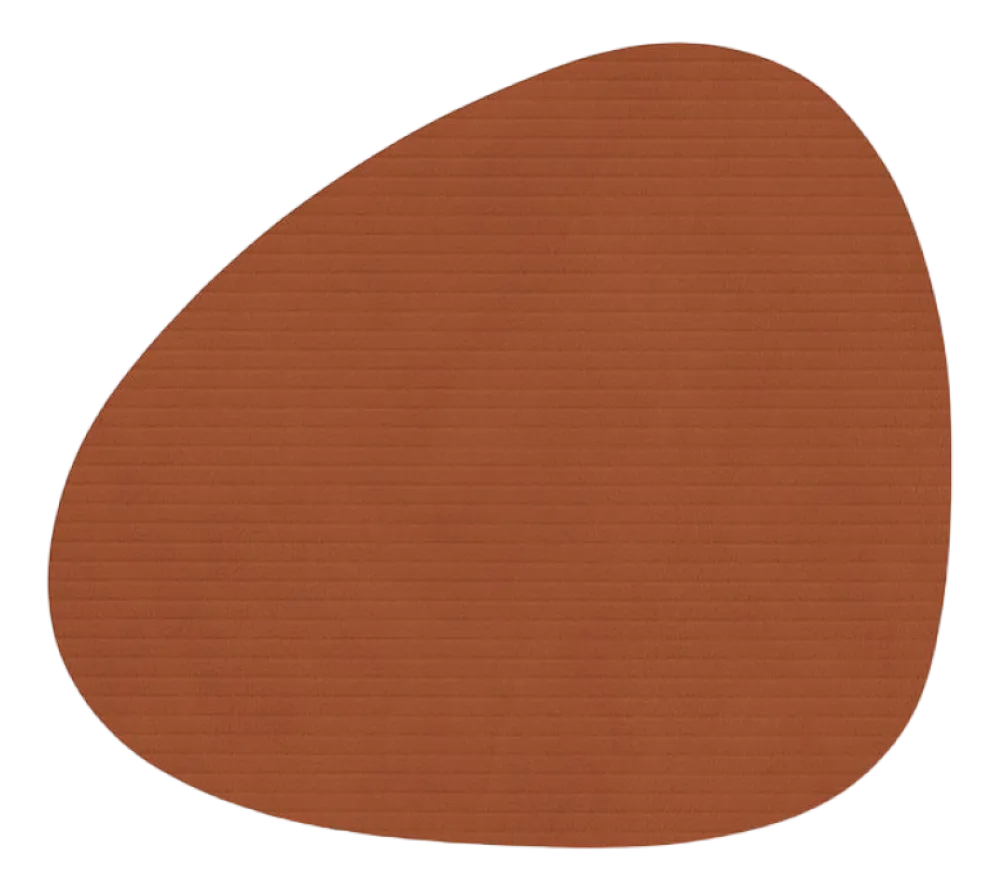Lind DNA Onderzetter Glass Mat Curve Corduroy Nupo Rust (Set van 4)