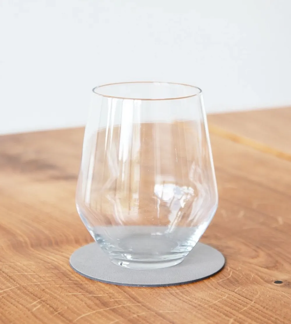 Lind DNA Onderzetter Glass Mat Circle Nupo Light Grey (Set van 4) Hot