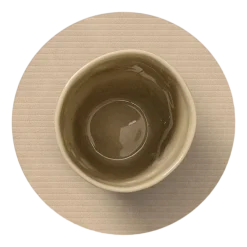 Onderzetter Lind DNA Glass Mat Circle Corduroy Nupo Sand (Set van 4)