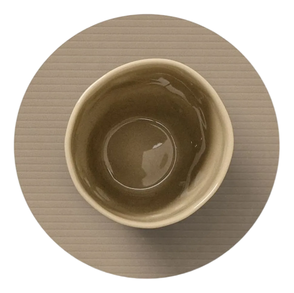 Onderzetter Lind DNA Glass Mat Circle Corduroy Nupo Clay Brown (Set van 4)