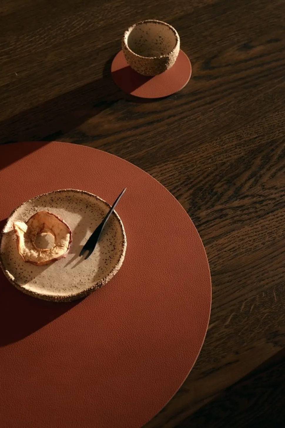 Onderzetter Lind DNA Glass Mat Circle Nupo Rust (Set van 4)