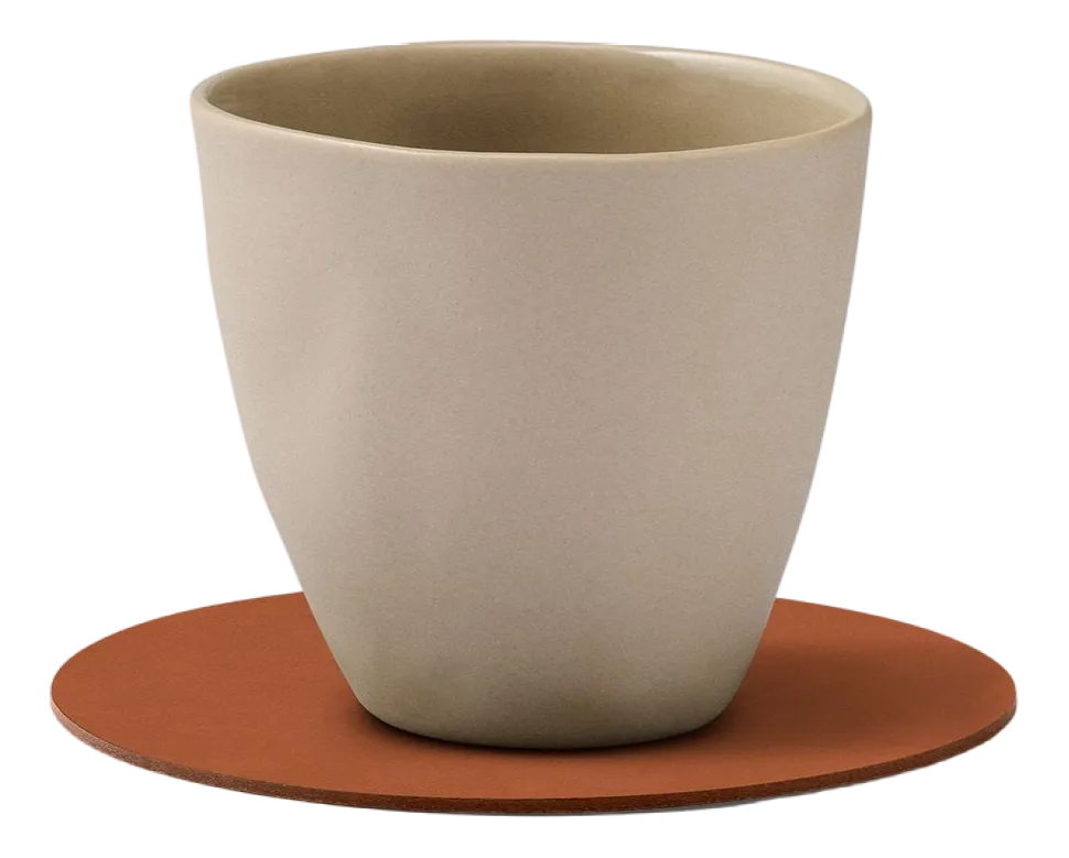 Onderzetter Lind DNA Glass Mat Circle Nupo Rust (Set van 4)