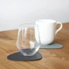Onderzetter Lind DNA Glass Mat Double Curve Cloud Nupo Anthracite Pastel Green (Set van 4)