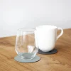 Onderzetter Lind DNA Glass Mat Double Circle Cloud Nupo Anthracite Pastel Green (Set van 4)
