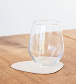 Lind DNA Onderzetter Glass Mat Curve Nupo Sand (Set van 4) Best