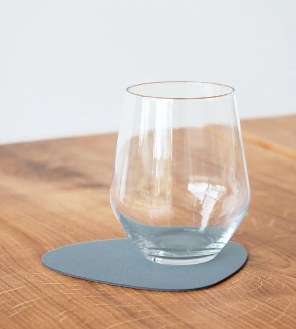 Lind DNA Onderzetter Glass Mat Curve Nupo Light Blue (Set van 4) New