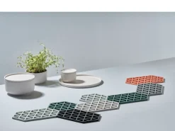 Onderzetter Zone Denmark Dubbel Triangles Warm Grijs