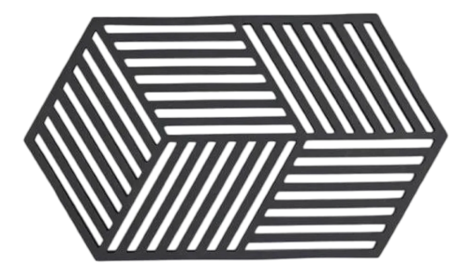 Onderzetter Zone Denmark Hexagon Black 24 cm