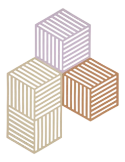 Onderzetter Zone Denmark Hexagon Lupine / Warm Sand / Light Terracotta 16 cm (3-delig)