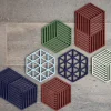 Zone Denmark Onderzetter Hexagon Burgundy 16 cm Best