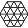 Onderzetter Zone Denmark Triangles Black 16 cm