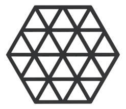 Onderzetter Zone Denmark Triangles Black 16 cm