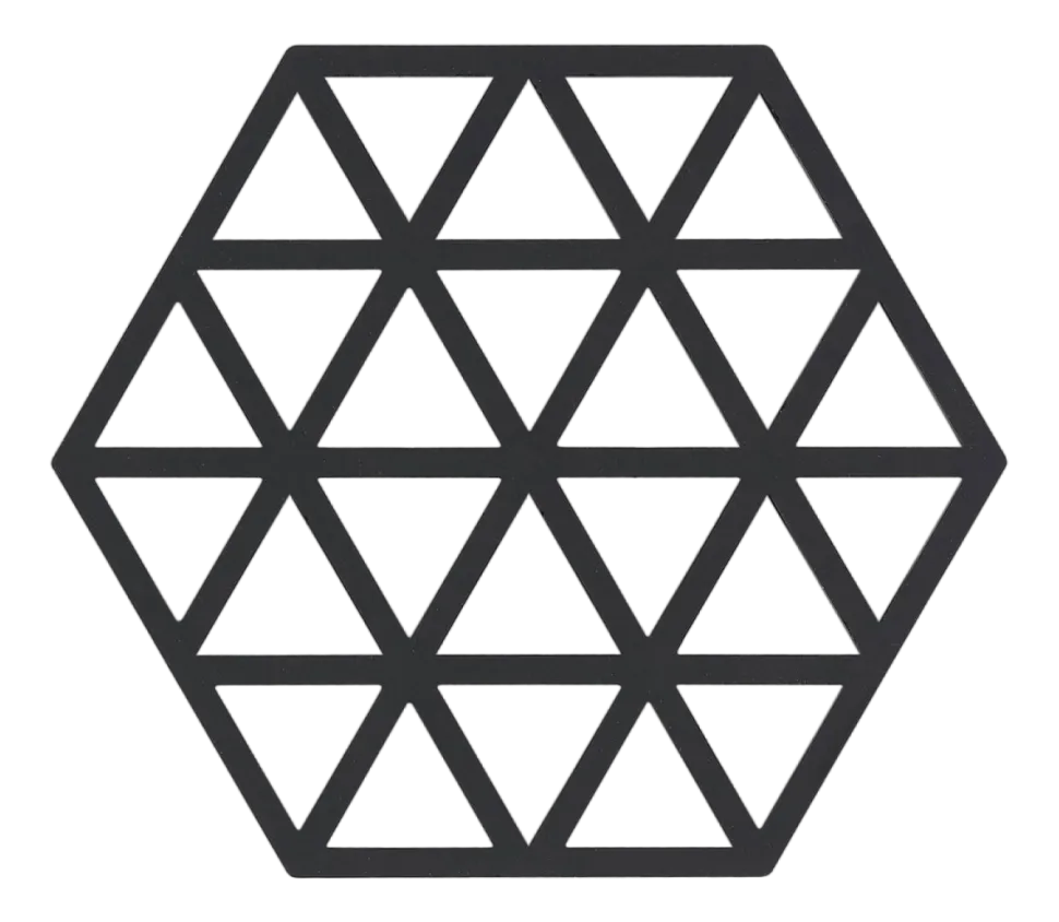 Onderzetter Zone Denmark Triangles Black 16 cm