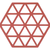 Zone Denmark Onderzetter Triangles Burned Red 16 cm Best