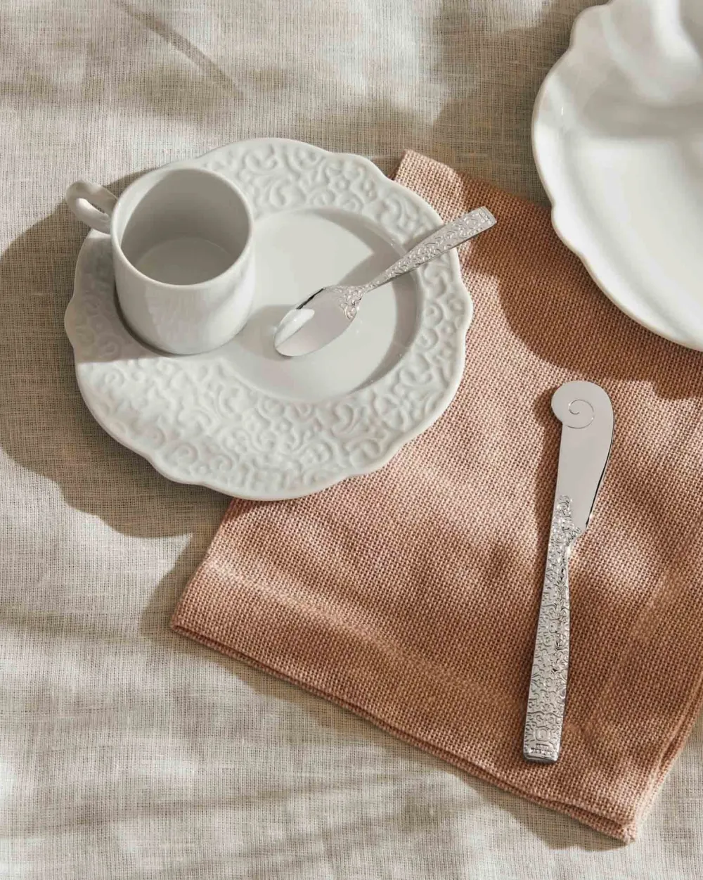 Alessi Ontbijtbord Dressed White Porcelain 16 cm (Set van 4) Online