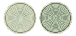 Ontbijtbord Salt & Pepper Cameo Green / Dark Brown 21,5 cm (Set van 4)