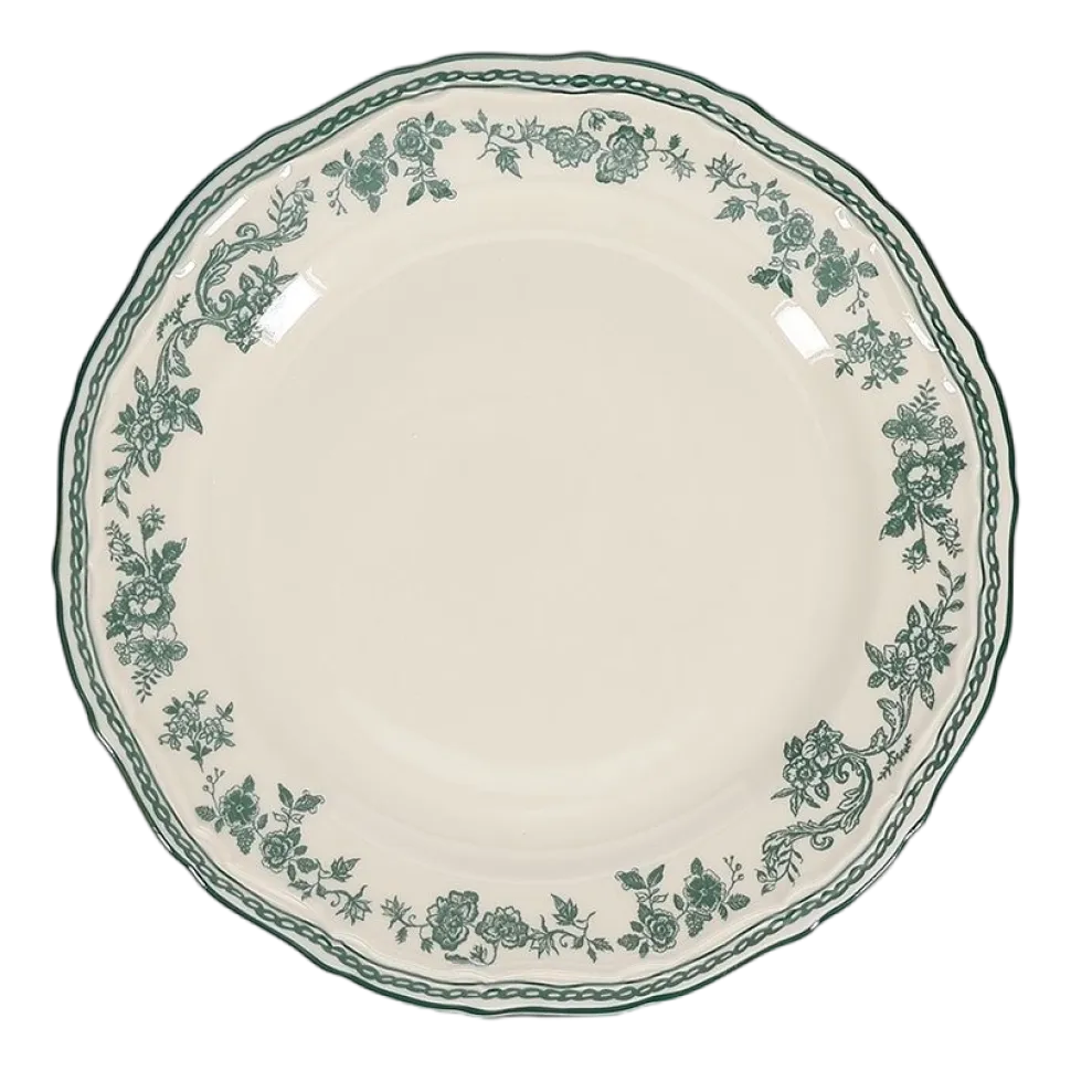 Ontbijtbord Salt & Pepper Cyril Green Ivory / Green 21 cm (Set van 4)