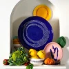 Ontbijtbord Serax Feast Tableware By Ottolenghi Dark Blue Pepper White S 19 cm