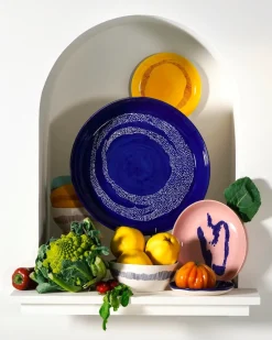 Ontbijtbord Serax Feast Tableware By Ottolenghi Dark Blue Pepper White S 19 cm