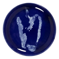 Ontbijtbord Serax Feast Tableware By Ottolenghi Dark Blue Pepper White S 19 cm