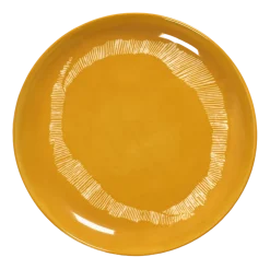 Serax Ontbijtbord Feast Tableware By Ottolenghi Yellow Stripes White S 19 cm