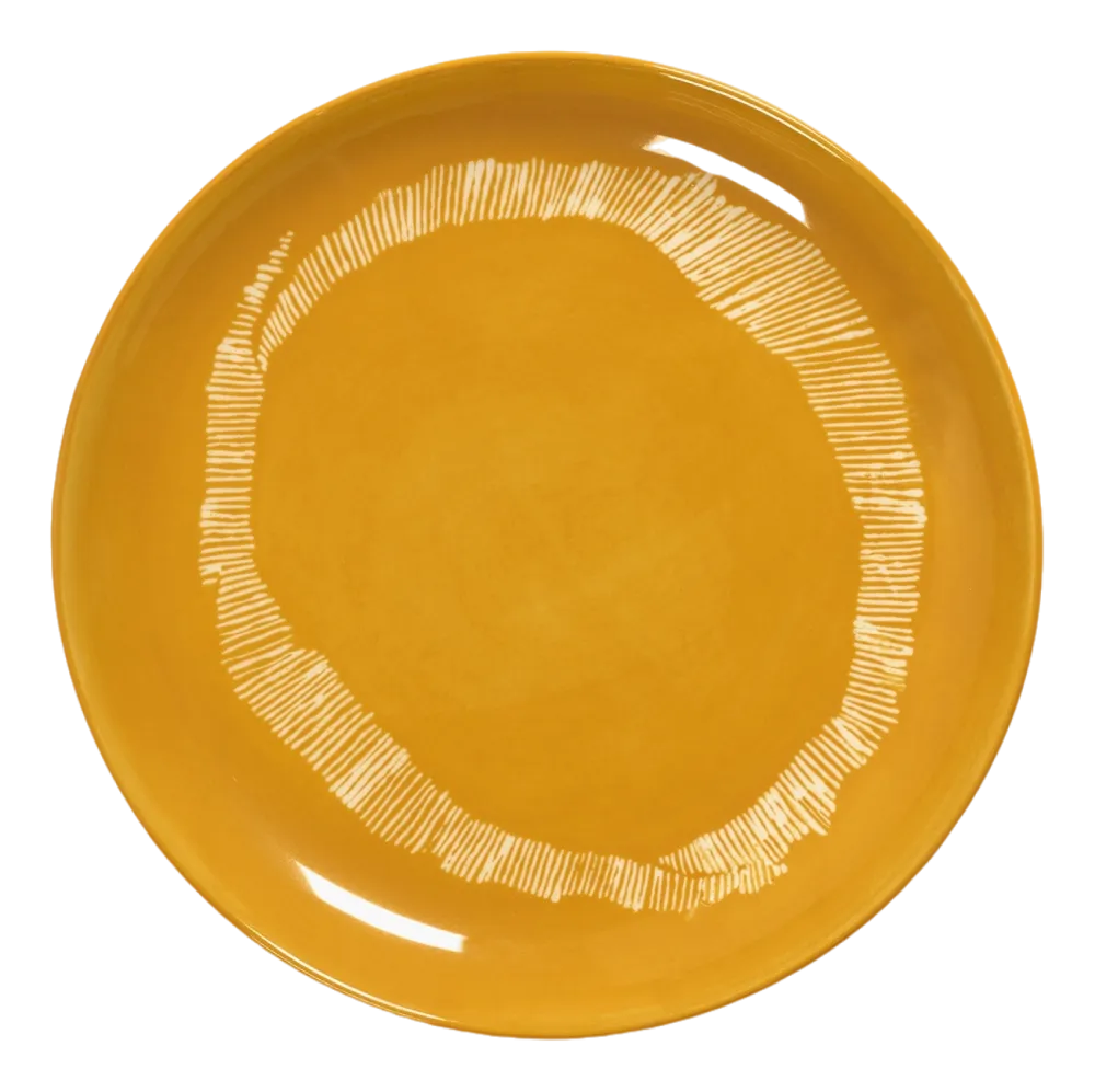 Serax Ontbijtbord Feast Tableware By Ottolenghi Yellow Stripes White S 19 cm