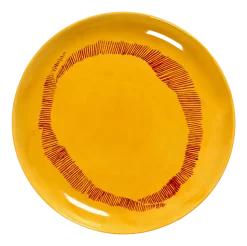 Ontbijtbord Serax Feast Tableware By Ottolenghi Yellow Stripes Red S 19 cm
