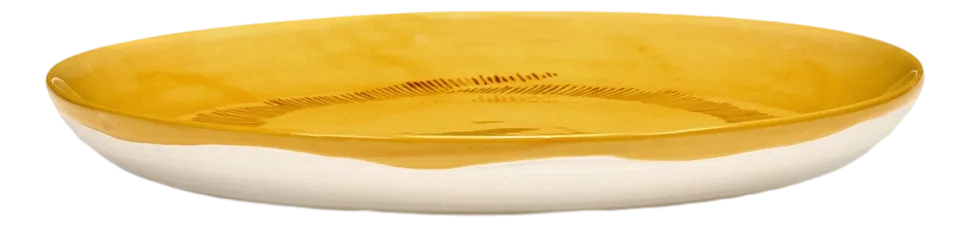 Ontbijtbord Serax Feast Tableware By Ottolenghi Yellow Stripes Red S 19 cm