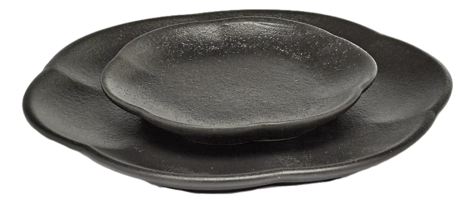 Ontbijtbord Serax Inku Tableware Black S 8,9 cm