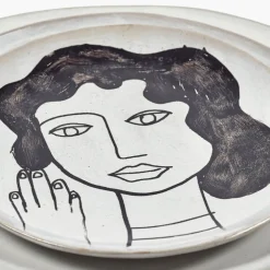 Serax Ontbijtbord La Mère Tableware By Marie Michielssen Off White Black M 20 cm