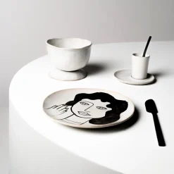 Serax Ontbijtbord La Mère Tableware By Marie Michielssen Off White Black M 20 cm