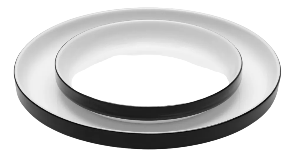 Serax Ontbijtbord Passe-Partout Tableware By Vincent Van D Black White S 18 x 18 x 2,5 cm New
