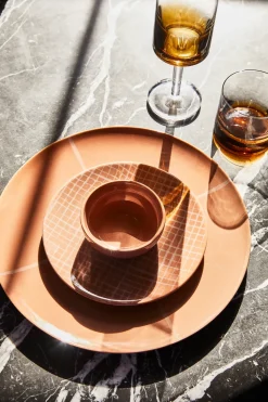 Ontbijtbord Serax Zuma Tableware By Kelly Wearstler Cream Orange M 28 cm
