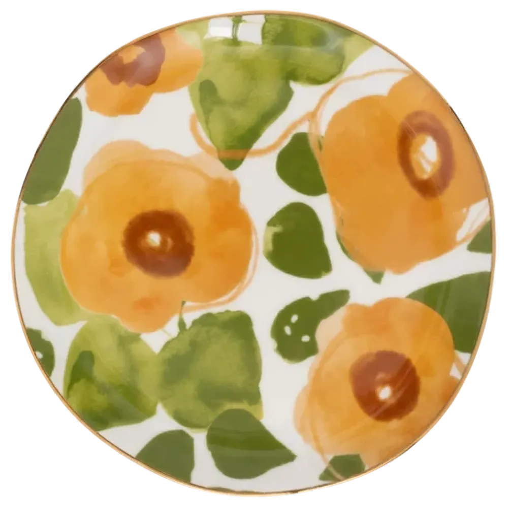 Urban Nature Culture Ontbijtbord Good Morning Floral Art Multi Co / Gold 17cm Best