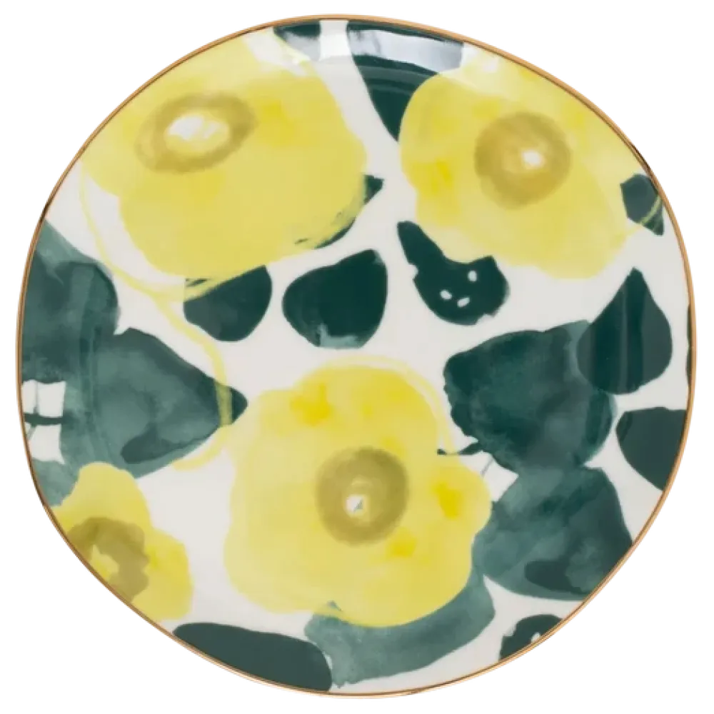 Urban Nature Culture Ontbijtbord Good Morning Floral Art Multi Co / Gold 17 cm Outlet