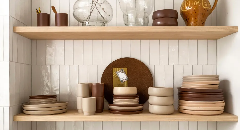 Ontbijtbord vtwonen Ceramic Brown 17 cm (Set van 4)
