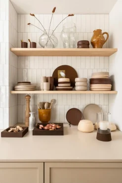 Ontbijtbord vtwonen Ceramic Brown 17 cm (Set van 4)