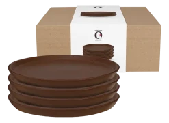 Ontbijtbord vtwonen Ceramic Brown 17 cm (Set van 4)