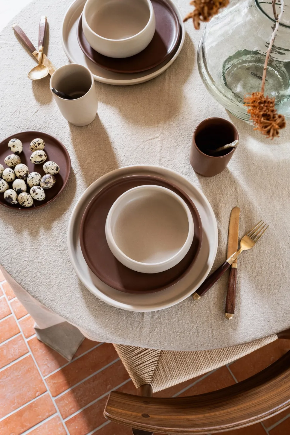 Ontbijtbord vtwonen Ceramic Brown 17 cm (Set van 4)