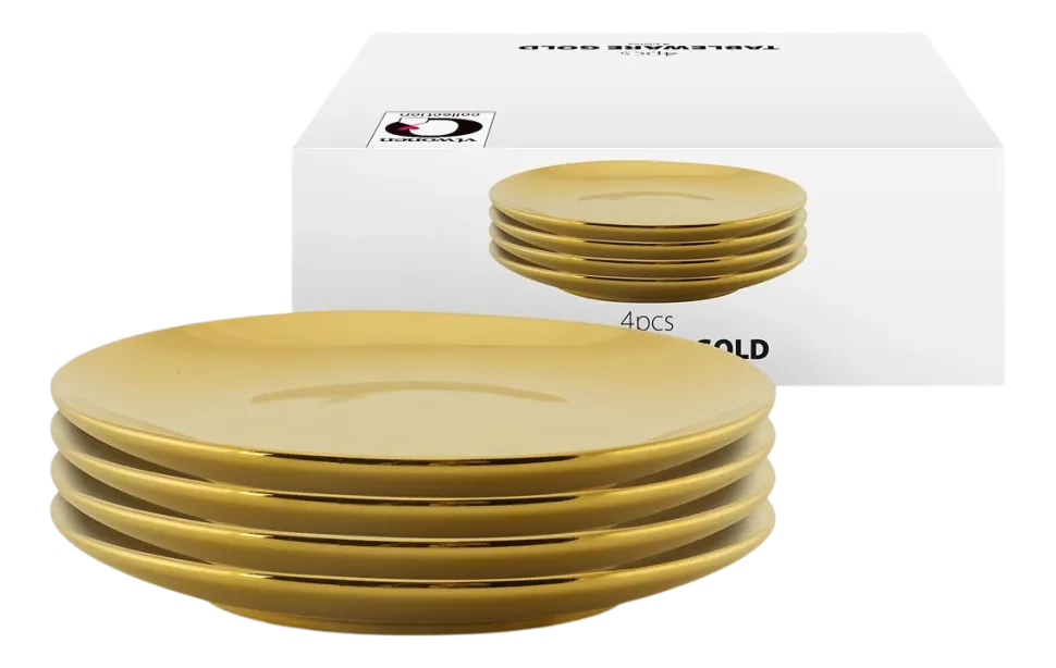 Ontbijtbord vtwonen Gold 12 cm (Set van 4)
