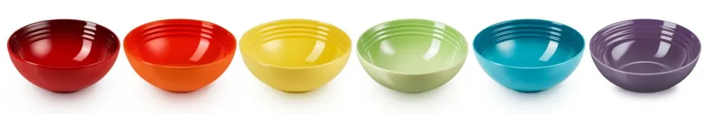 Le Creuset Ontbijtkom Regenboog 16 cm (set van 6)