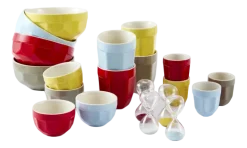 POLSPOTTEN Ontbijtkom La Marzocco Polygon Multi-colour 720 ml (Set van 4) Outlet